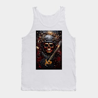 Red and gold Metalhead Tank Top